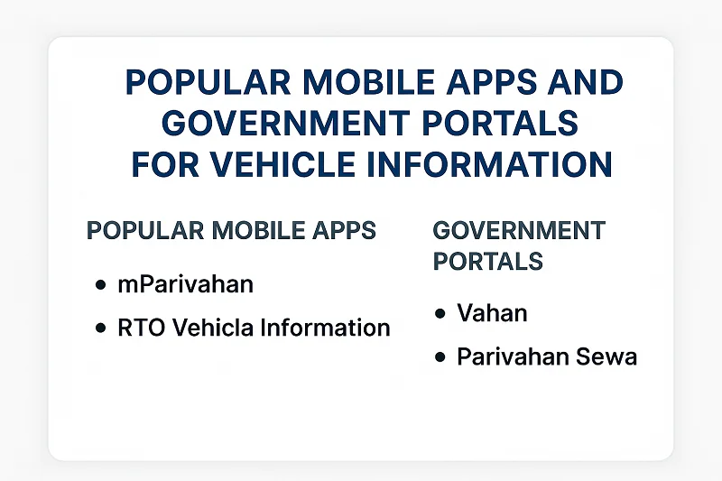 Popular Mobile Apps and Government Portals for Vehicle Information