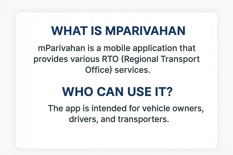 What is mParivahan and Who Can Use It?
